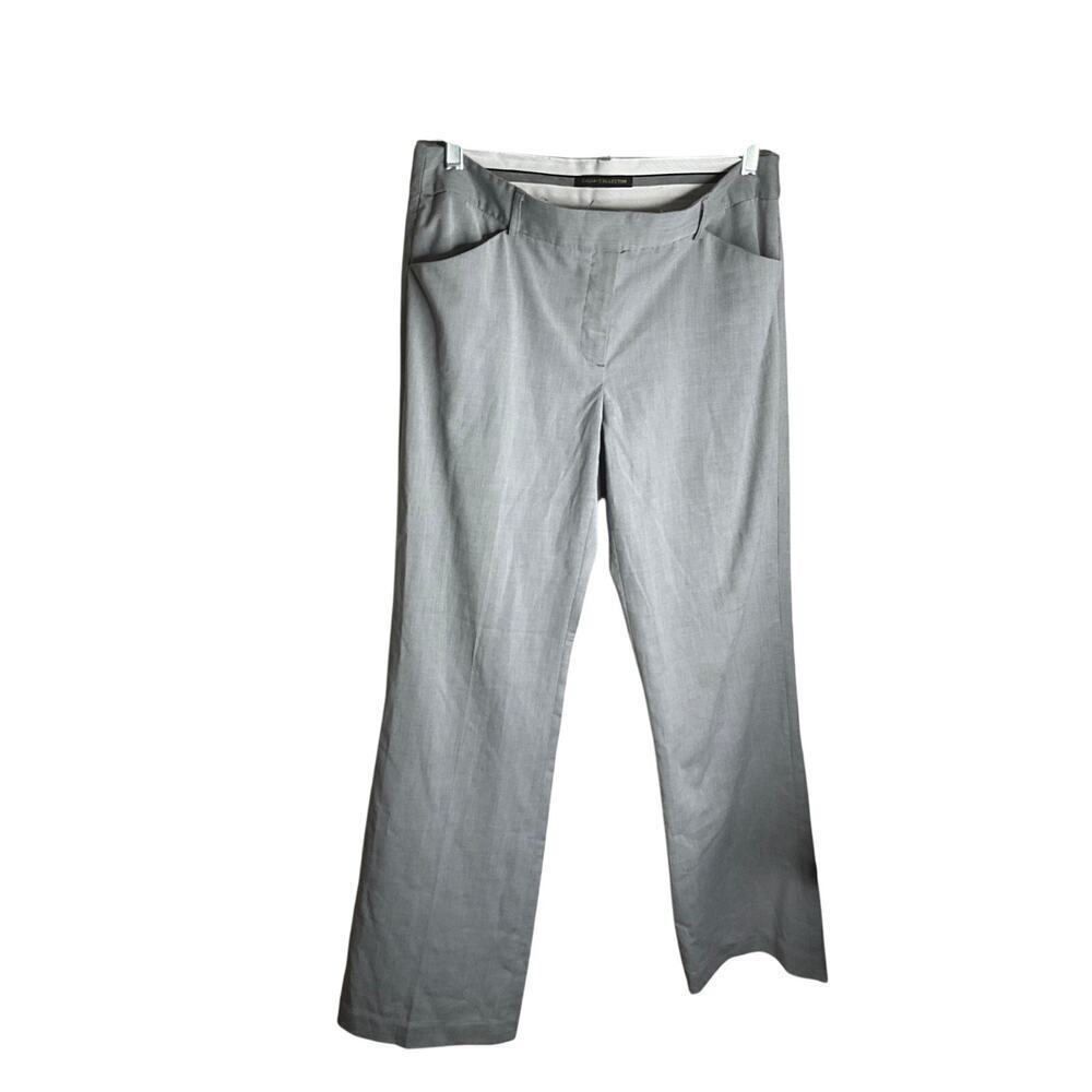 Dalia Collection Trouser Slack Pants Mid‎ Rise Wide Leg Grey Womens Size 10 NWOT